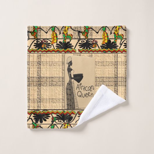 Badkamer handdoek sets Afrikaanse Koningin (Wasdoekje)