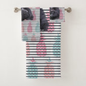 Badkamer handdoek sets ananas gorilla streep (Insitu)