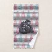 Badkamer handdoek sets ananas gorilla streep (Handdoek)