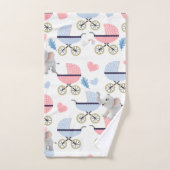Badkamer Handdoek Sets Baby Stroller Olifant Roze (Handdoek)
