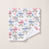 Badkamer Handdoek Sets Baby Stroller Olifant Roze (Wasdoekje)