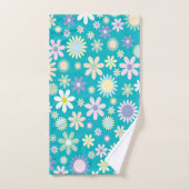 Badkamer Handdoek Sets Blauw Bloemmotief (Handdoek)