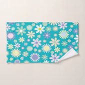Badkamer Handdoek Sets Blauw Bloemmotief (Handdoek)