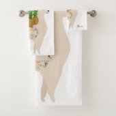 Badkamer handdoek sets bloemenfruit lama (Insitu)