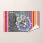 Badkamer handdoek sets bloemenstreep opossum (Handdoek)