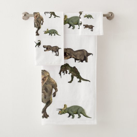 Badkamer handdoek sets dinosaurus (Insitu)