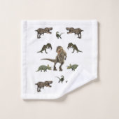 Badkamer handdoek sets dinosaurus (Wasdoekje)