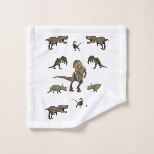 Badkamer handdoek sets dinosaurus (Wasdoekje)