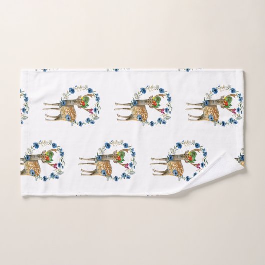 Badkamer handdoek sets herten fruit bloemen (Handdoek)