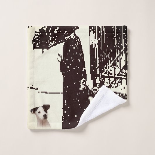 Badkamer handdoek sets hond (Wasdoekje)