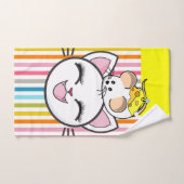 Badkamer Handdoek Sets Kat Muis Kaas Streep (Handdoek)