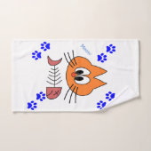 Badkamer Handdoek Sets Kat Vis Botten Blauwe Pootj (Handdoek)