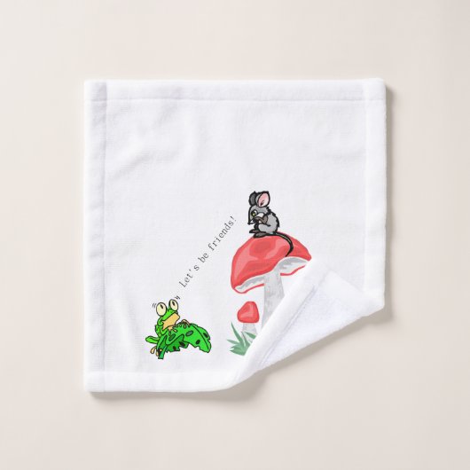 Badkamer Handdoek Sets Kikker Muizen Paddenstoel (Wasdoekje)