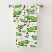 Badkamer handdoek sets kikkers vlinder (Insitu)
