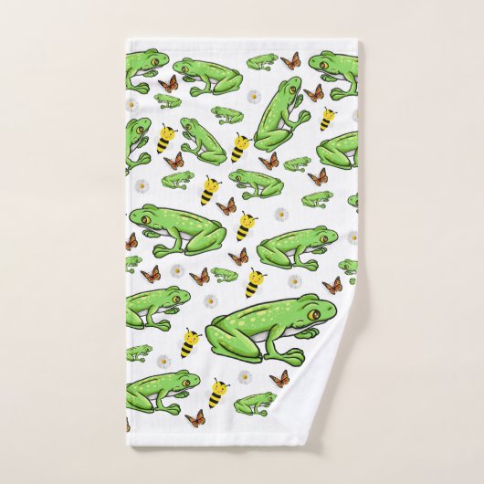 Badkamer handdoek sets kikkers vlinder (Handdoek)