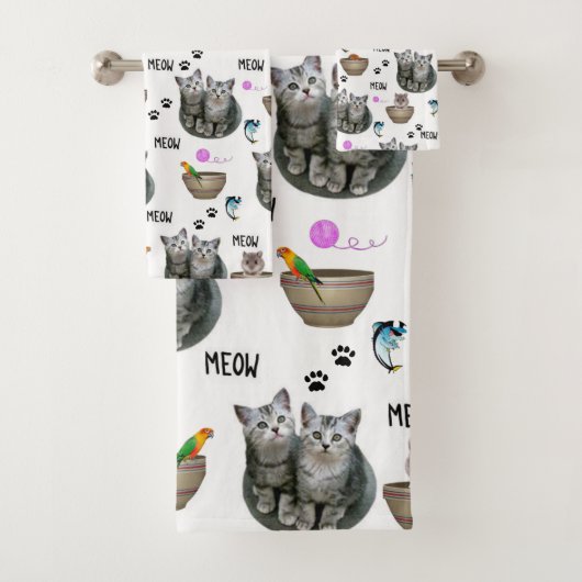 Badkamer handdoek sets Kittens Katten (Insitu)
