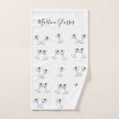 Badkamer handdoek sets Martini glazen (Handdoek)
