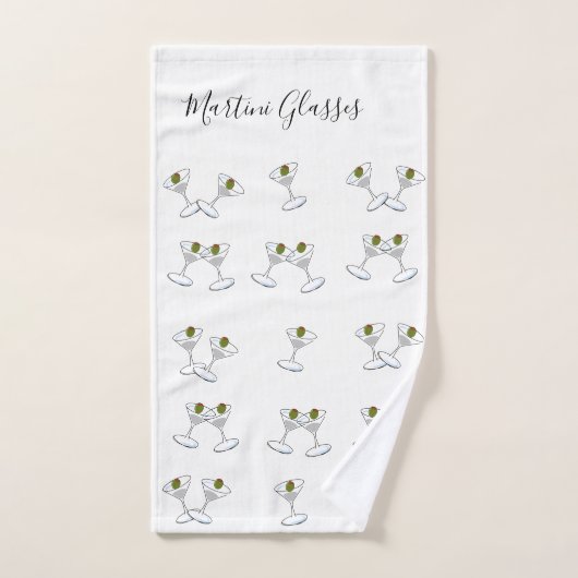 Badkamer handdoek sets Martini glazen (Handdoek)