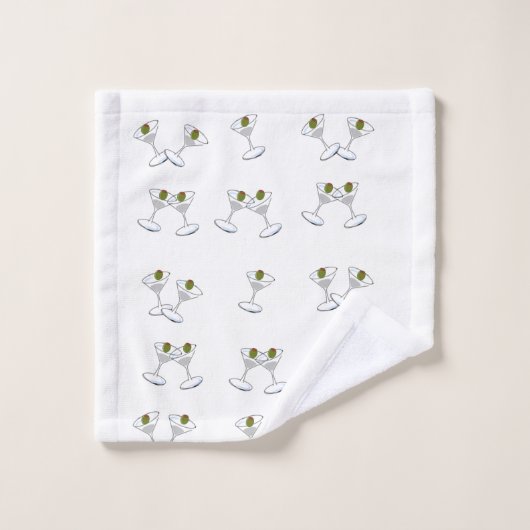 Badkamer handdoek sets Martini glazen (Wasdoekje)
