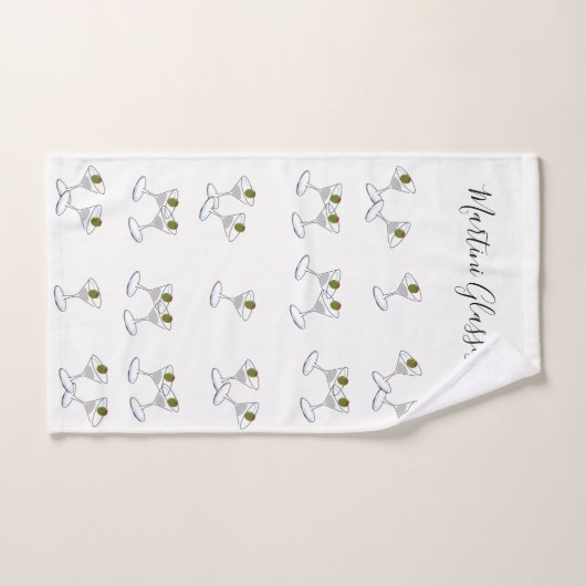 Badkamer handdoek sets Martini glazen (Handdoek)