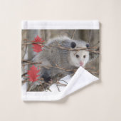 Badkamer handdoek sets Opossum Natuur (Wasdoekje)
