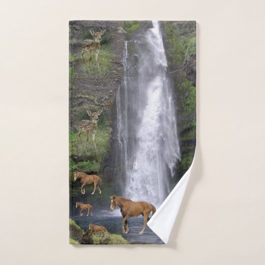 Badkamer handdoek sets paarden (Handdoek)