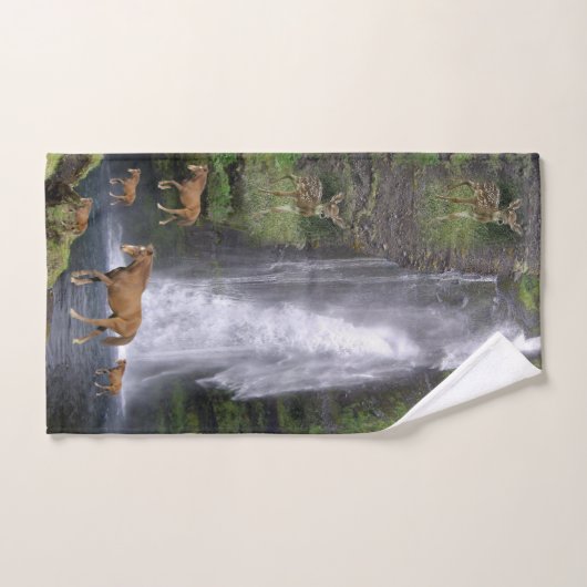 Badkamer handdoek sets paarden (Handdoek)