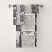 Badkamer handdoek sets Parijs Frankrijk Krant (Insitu)
