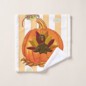 Badkamer handdoek sets pompoen Sinaasappel Turkije (Wasdoekje)