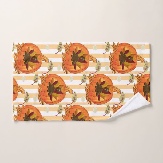 Badkamer handdoek sets pompoen Sinaasappel Turkije (Handdoek)