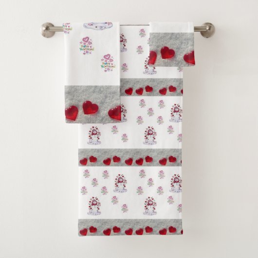 Badkamer Handdoek Sets Valentijn Sneeuwman (Insitu)