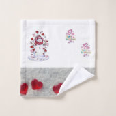 Badkamer Handdoek Sets Valentijn Sneeuwman (Wasdoekje)