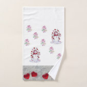 Badkamer handdoek sets Valentijns sneeuwpop (Handdoek)