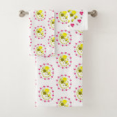 Badkamer handdoek sets Valentijnsdag Bumblebee (Insitu)