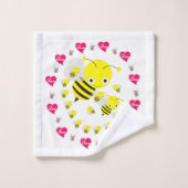 Badkamer handdoek sets Valentijnsdag Bumblebee (Wasdoekje)