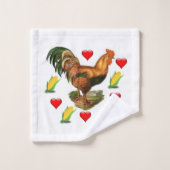 Badkamer Handdoek Sets Valentijnsdag Haan Vintage (Wasdoekje)