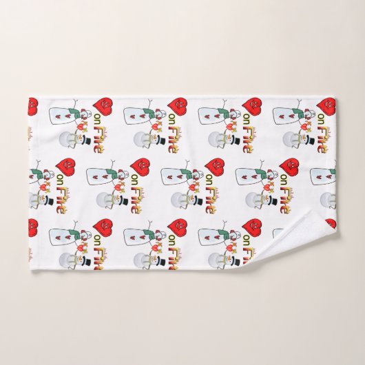 Badkamer handdoek sets Valentijnsdag harten Sneeuw (Handdoek)