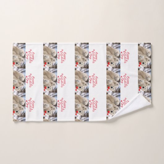Badkamer handdoek sets Valentijnsdag Polar Beer (Handdoek)