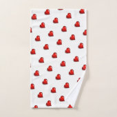 Badkamer Handdoek Sets Valentijnsdag Rode Harten  (Handdoek)