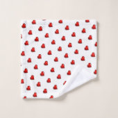Badkamer Handdoek Sets Valentijnsdag Rode Harten  (Wasdoekje)