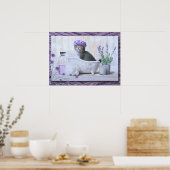 Badkamer Kat in een Tub Poster (Keuken)
