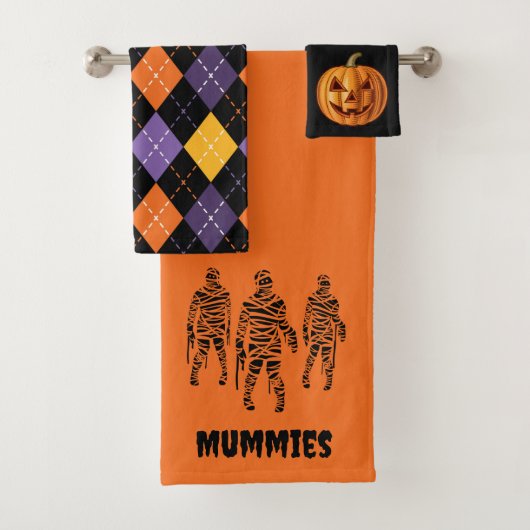 Badkamer Mummies Halloween Thema Bad Handdoek (Insitu)