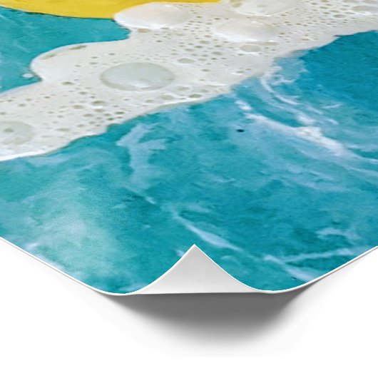 Badkamer muur kunst geel rubber eend perfect poster (Hoek)