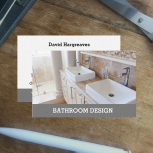 Badkamer of keuken ontwerper visitekaartje. visitekaartje