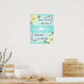 Badkamer Ontspannen in het bad Poster (Keuken)