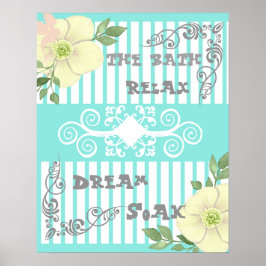 Badkamer Ontspannen in het bad Poster