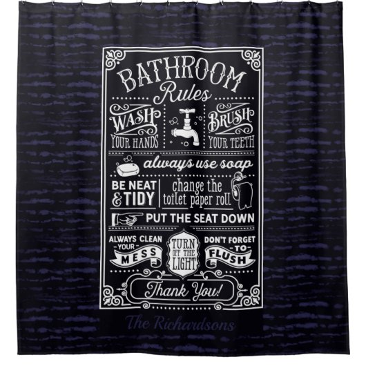 Badkamer Regels moderne mannelijke Sassy aangepast Douchegordijn (Voorkant)