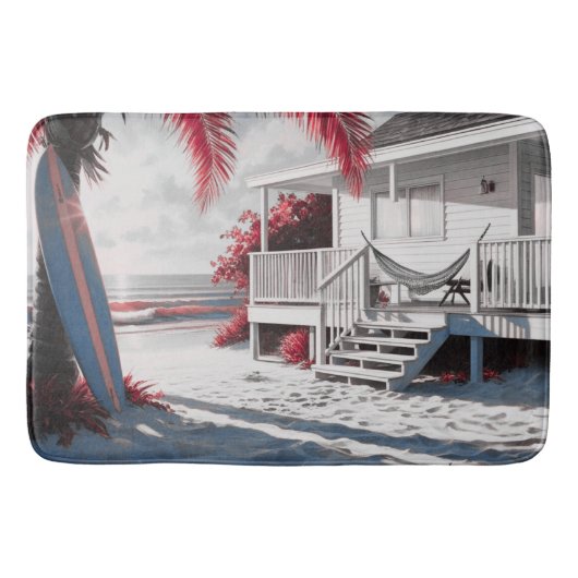 Badkamer strand thema badmat (Voorkant)