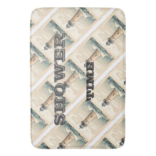 Badkamer strand thema badmat (Voorkant Verticaal)