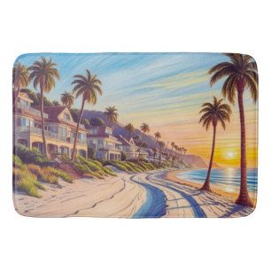Badkamer strand thema badmat